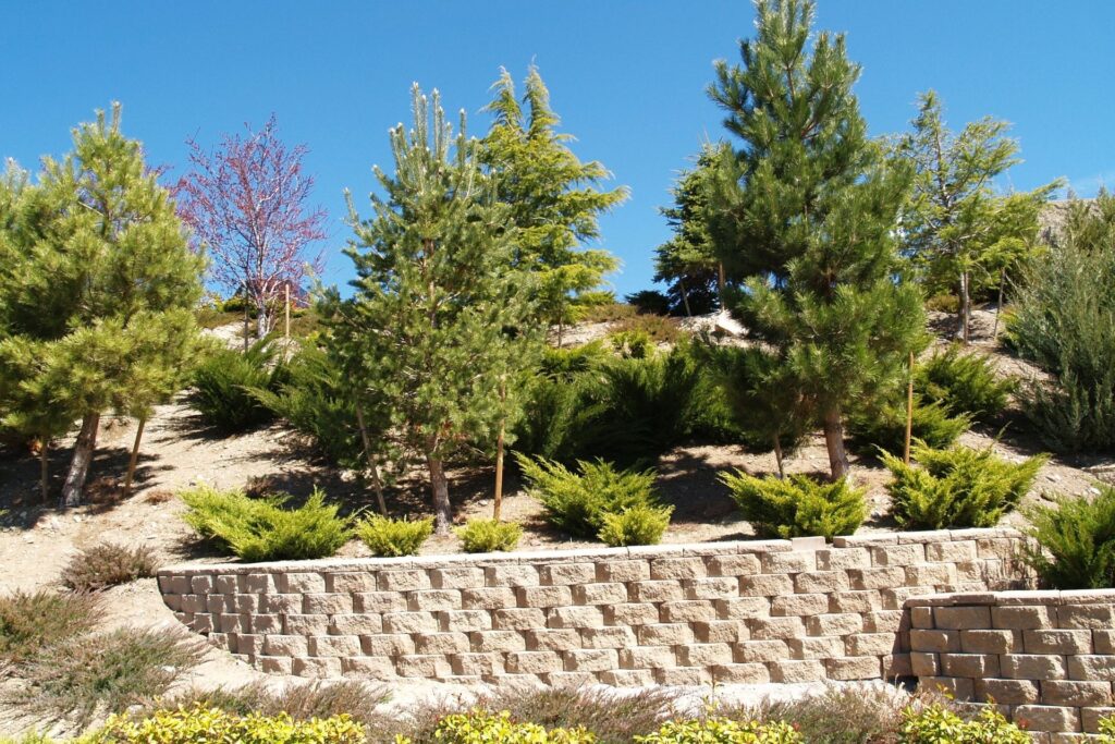 building a retaining wall on a slope