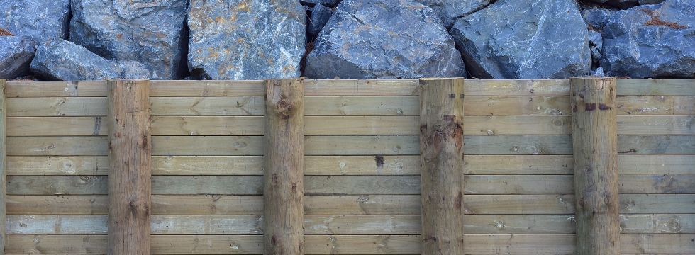 timber retaining wall